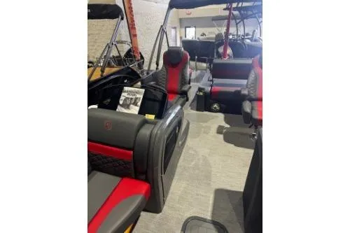 Slide: The Image of 2026 Godfrey Monaco 235 SFLC interior with modern seating and stylish design. - 3