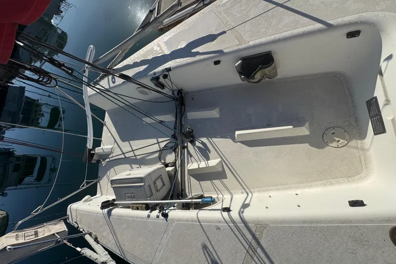 Slide: The Image of Cockpit of a 2007 Flying Tiger 10M sailboat with rigging and equipment. - 9
