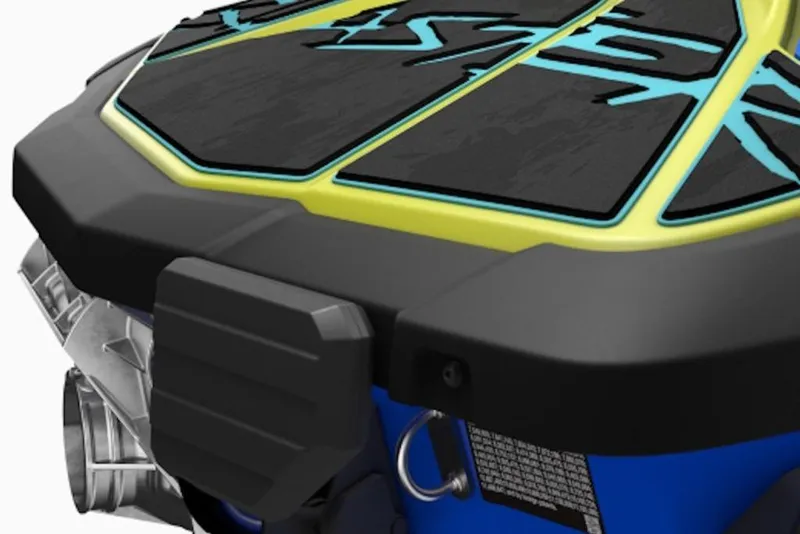 Slide: The Image of 2026 Yamaha WaveRunner JetBlaster PRO 3-Up, rear view with vibrant design details. - 4