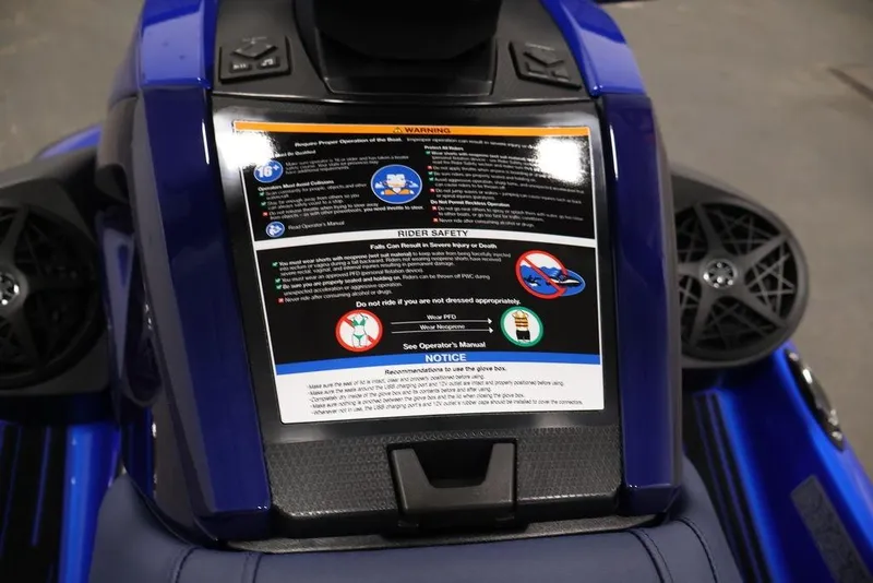 Slide: The Image of 2026 Yamaha WaveRunner VX Limited HO dashboard with safety instructions and controls. - 15