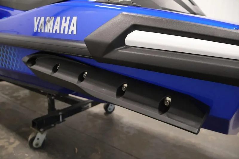 Slide: The Image of 2026 Yamaha WaveRunner VX Limited HO, blue body detail, sleek design. - 20