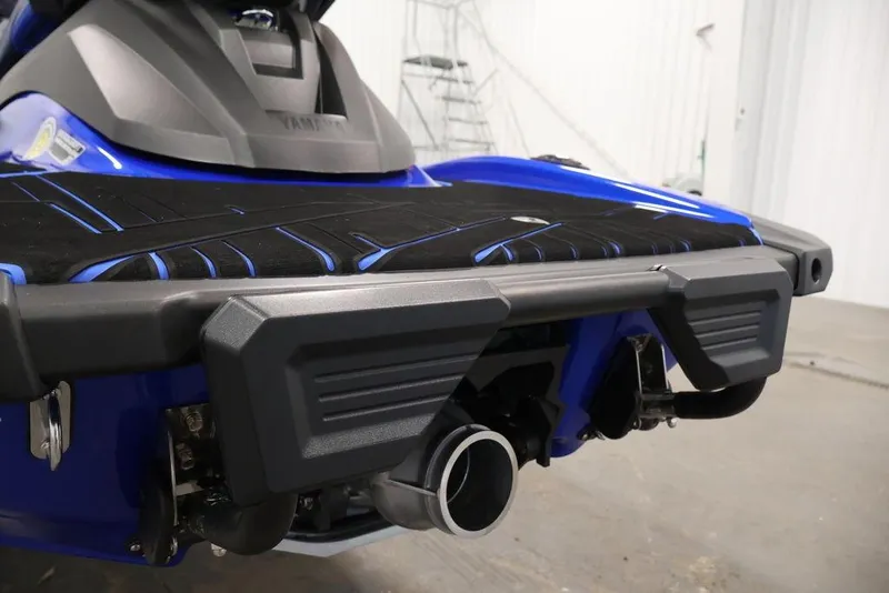 Slide: The Image of 2026 Yamaha WaveRunner VX Limited HO rear view, showcasing sleek design and exhaust system. - 22