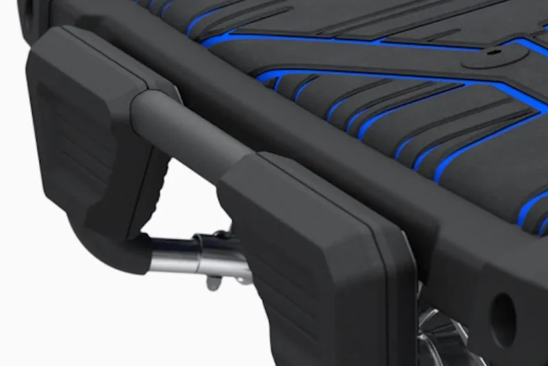 Slide: The Image of 2026 Yamaha WaveRunner VX Limited HO, close-up of sleek black and blue design details. - 26