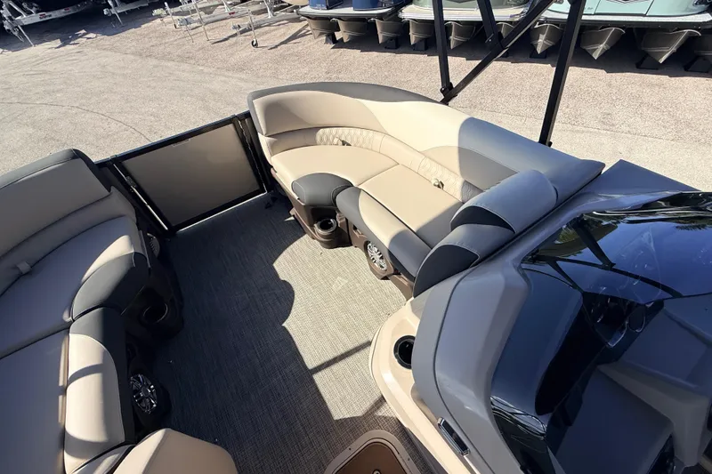 Slide: The Image of 2026 Avalon 2585 LSZ Quad Lounger interior, featuring luxurious seating and high-performance design. - 16