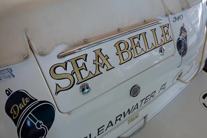 Slide: The Image of 2002 Sea Ray 340 Sundancer boat named "Sea Belle" in Clearwater, FL. - 120