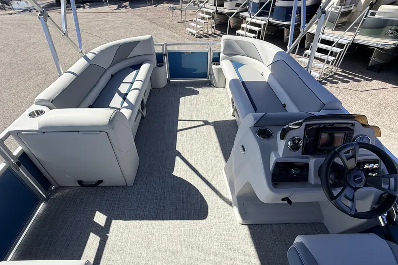 Slide: The Image of 2026 Avalon 2385 Venture 85 Quad Lounger, Tri Toon High Performance interior view. - 12