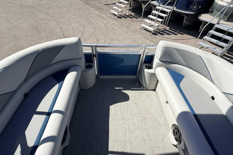 Slide: The Image of 2026 Avalon 2385 Venture 85 Quad Lounger interior with plush seating and modern design. - 15