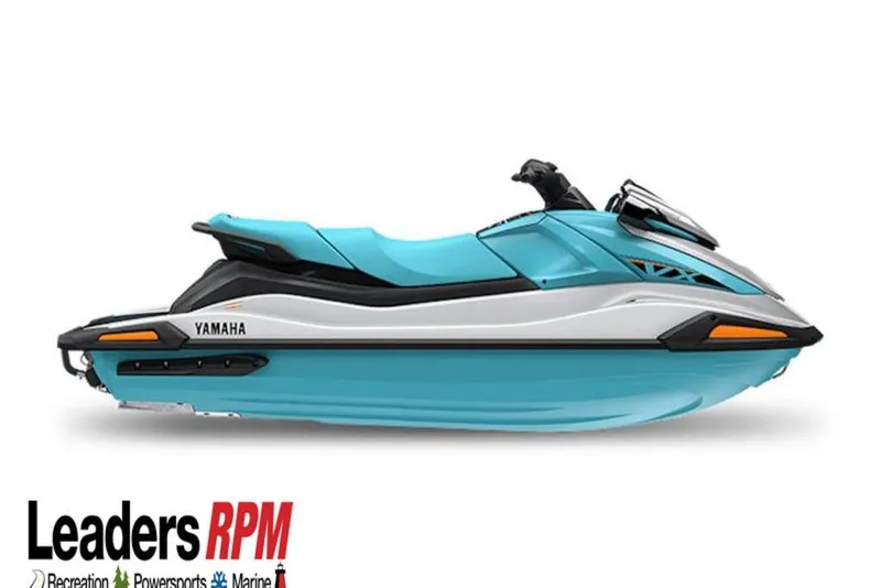 The Image of 2026 Yamaha WaveRunner VX in blue and white, side view, Leaders RPM logo. - 1
