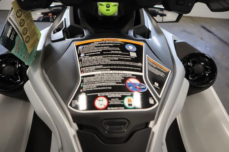 Slide: The Image of 2026 Sea-Doo GTX Limited 325 dashboard with safety instructions and controls. - 14