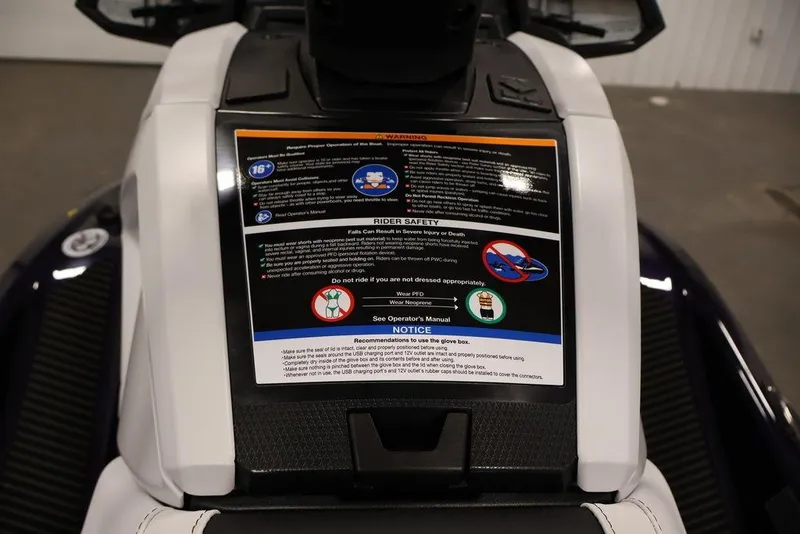 Slide: The Image of 2025 Yamaha WaveRunner VX Cruiser dashboard with safety instructions and warnings. - 11