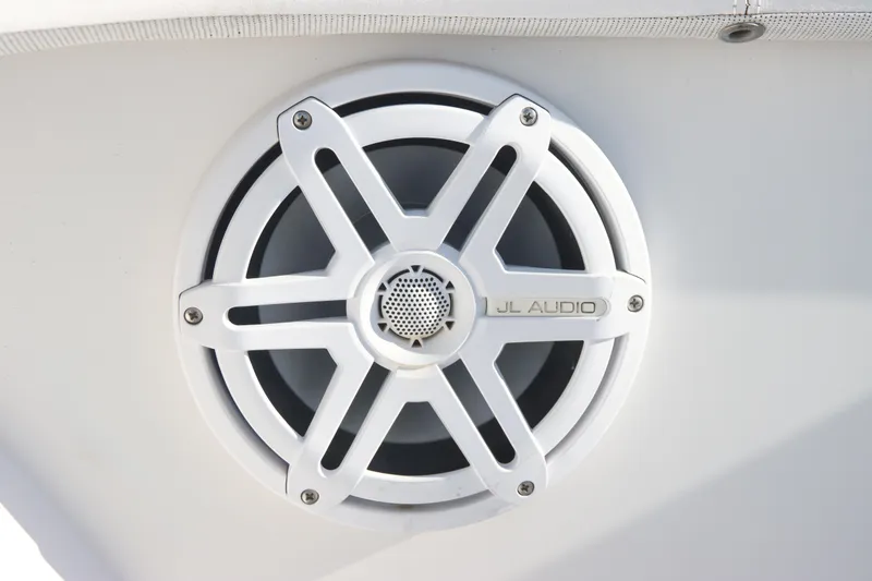 Slide: The Image of White JL Audio speaker on 2016 Southport 272 TE boat. - 32