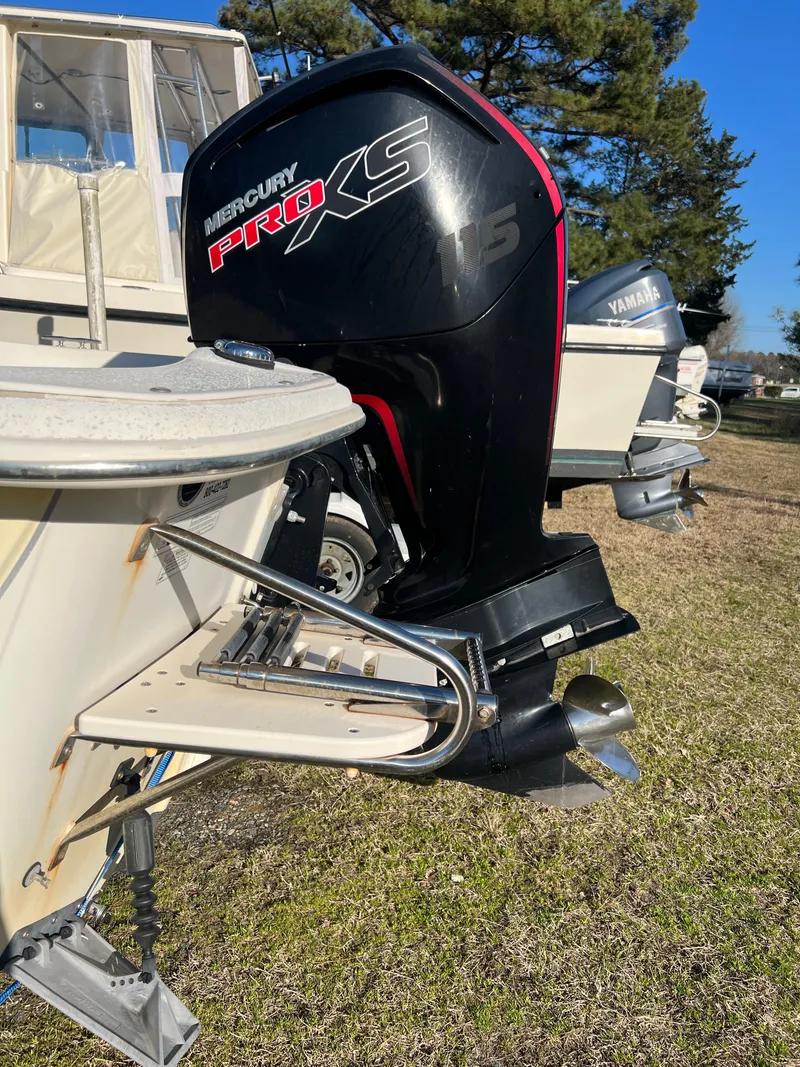 Slide: The Image of 2017 Carolina Skiff 218 DLV with Mercury Pro XS engine. - 3