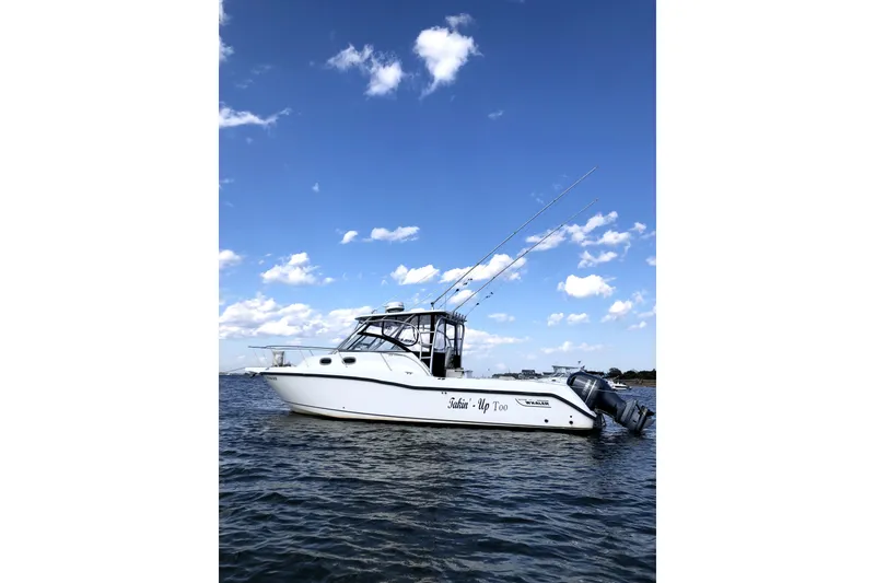 The Image of 2004 Boston Whaler 305 Conquest boat on water under blue sky. - 0