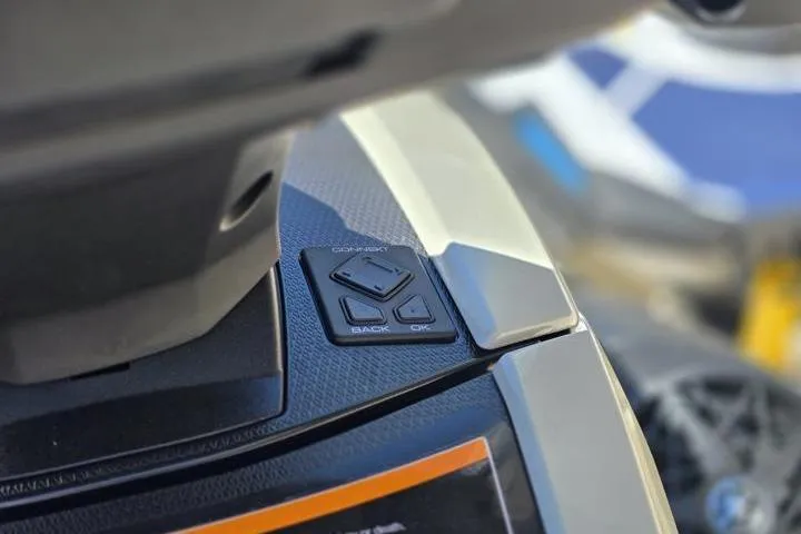 Slide: The Image of 2026 Yamaha WaveRunner VX Cruiser HO dashboard controls close-up. - 13