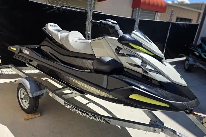 Slide: The Image of 2026 Yamaha WaveRunner VX Cruiser HO on trailer, sleek design, parked outdoors. - 5