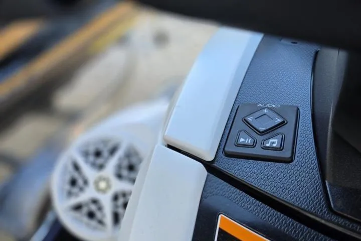 Slide: The Image of 2026 Yamaha WaveRunner VX Cruiser HO audio controls and speaker detail. - 10