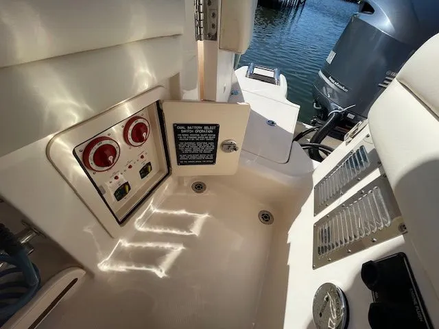 Slide: The Image of Interior view of 2021 Grady-White 325 Freedom boat. - 19