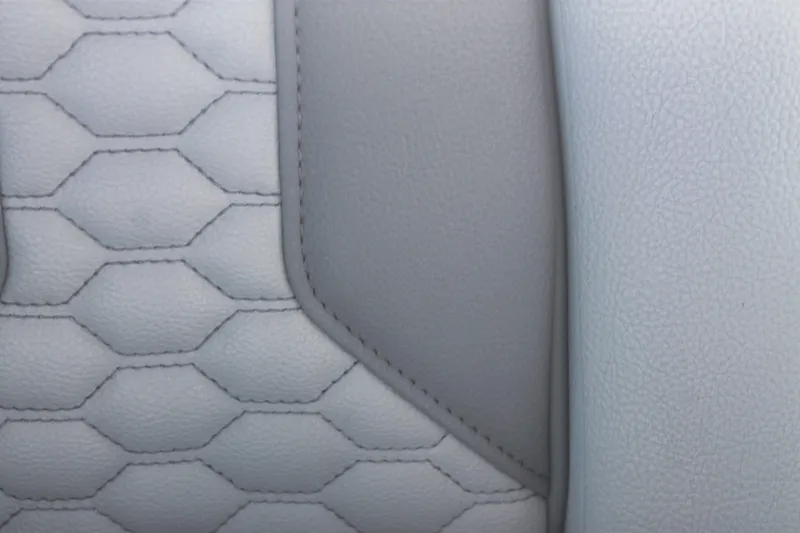 Slide: The Image of Close-up of 2024 Cape Horn 39 T seat with hexagonal stitching pattern. - 17
