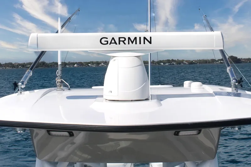 Slide: The Image of 2024 Cape Horn 39 T boat with Garmin radar on open water. - 19