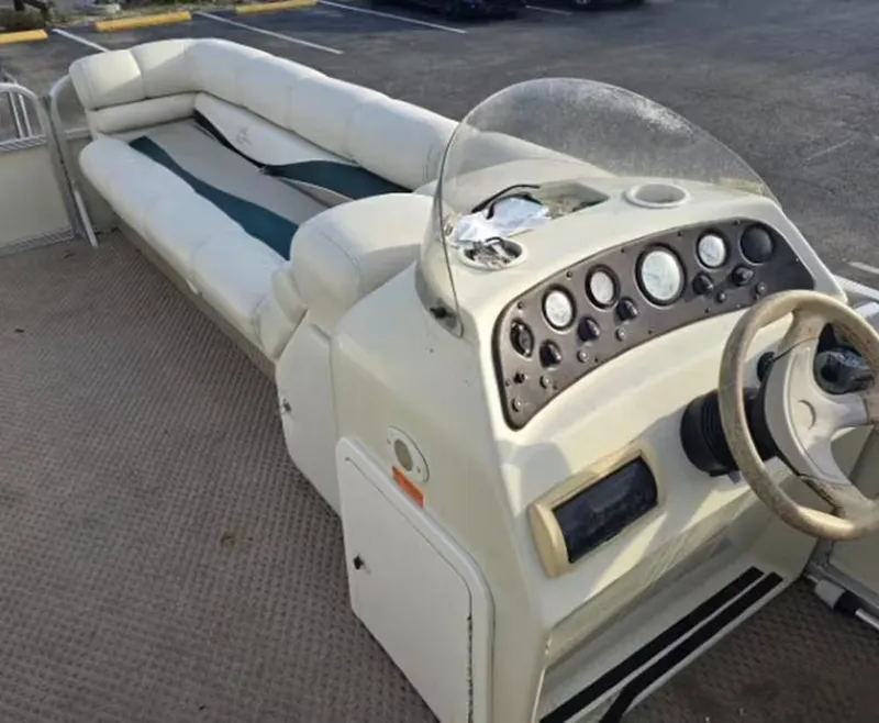 Slide: The Image of Interior view of a 2001 Bennington 2050 LX pontoon boat. - 5