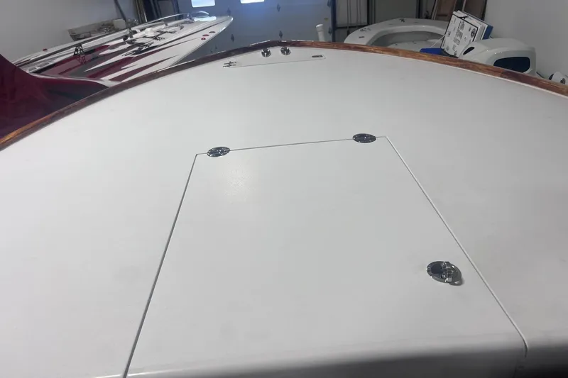 Slide: The Image of 2017 Harrison Boatworks 28 Center Console deck, showcasing sleek design and craftsmanship. - 6