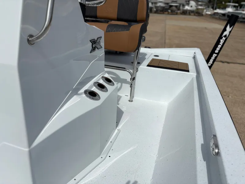 Slide: The Image of Xpress H210B boat, modern design, 2026 model. - 8