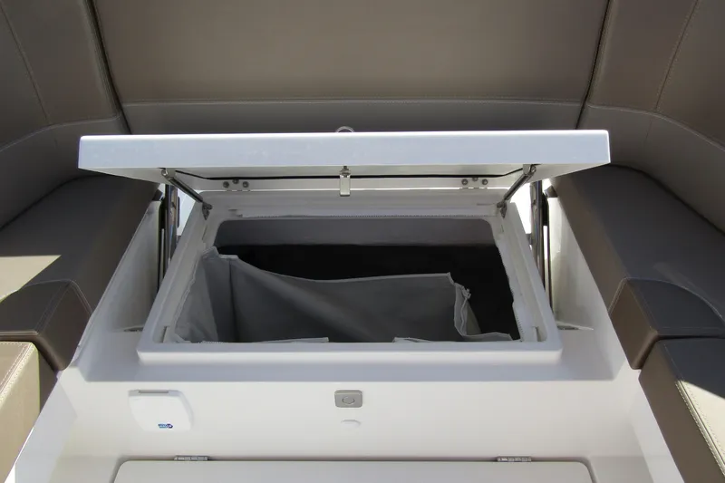 Slide: The Image of Open storage compartment on Nimbus Tender 9 boat, 2026 model. - 34