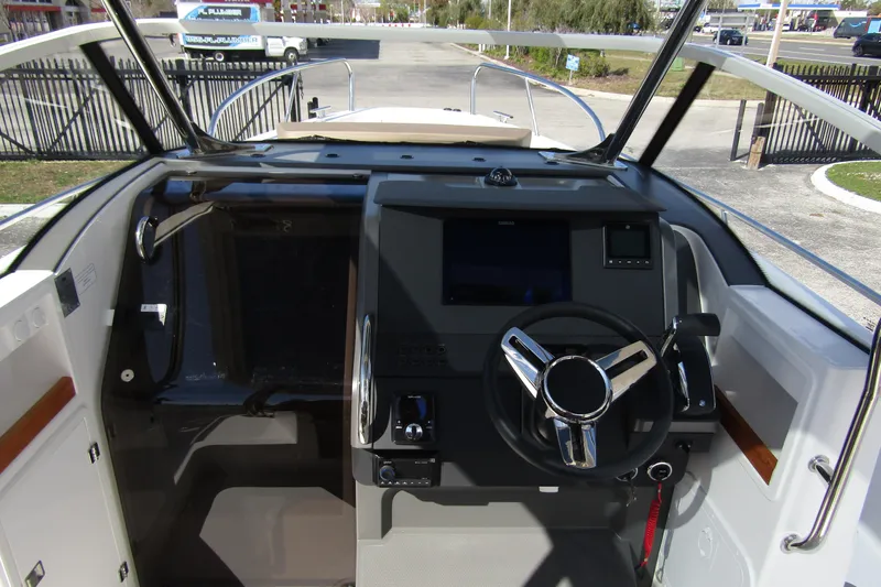 Slide: The Image of Interior view of Nimbus Tender 9 cockpit, model year 2026. - 15