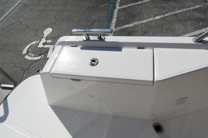 Slide: The Image of Nimbus Tender 9 2026 boat deck with storage compartment. - 31