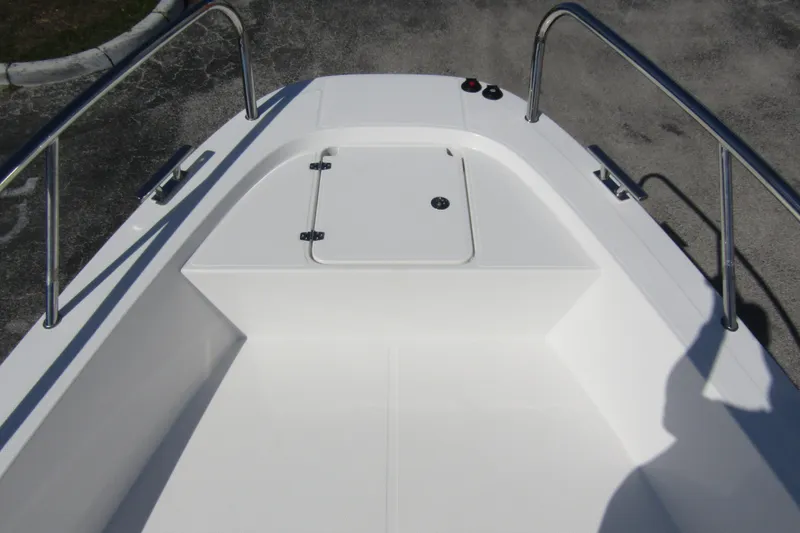Slide: The Image of Front deck of Nimbus Tender 9 boat, year 2026. - 10