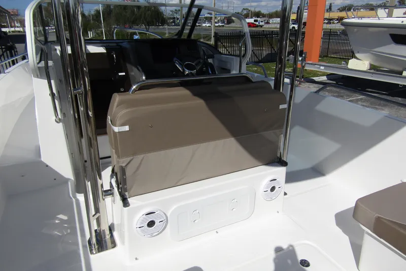 Slide: The Image of Interior of Nimbus Tender 9 boat, 2026 model, featuring seating area. - 29