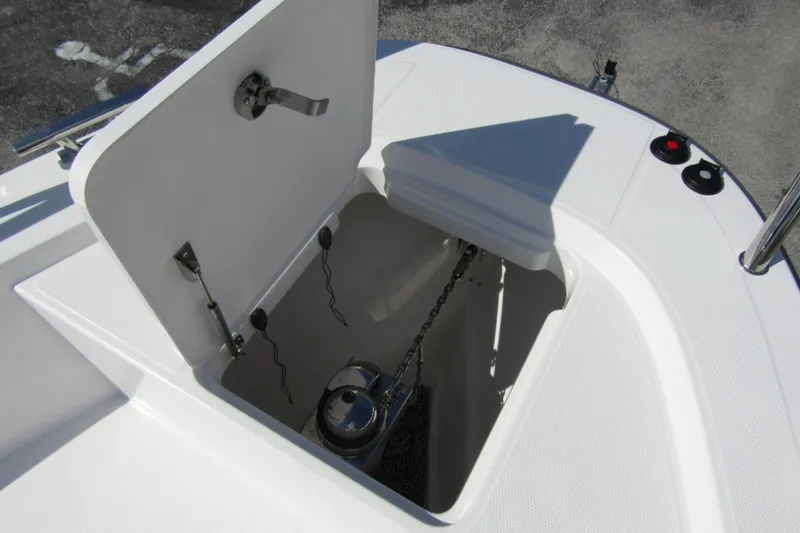 Slide: The Image of Anchor locker of Nimbus Tender 9 boat, year 2026. - 11