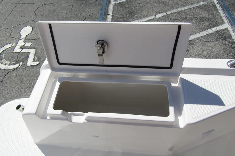 Slide: The Image of Open storage compartment on Nimbus Tender 9 boat, year 2026. - 32