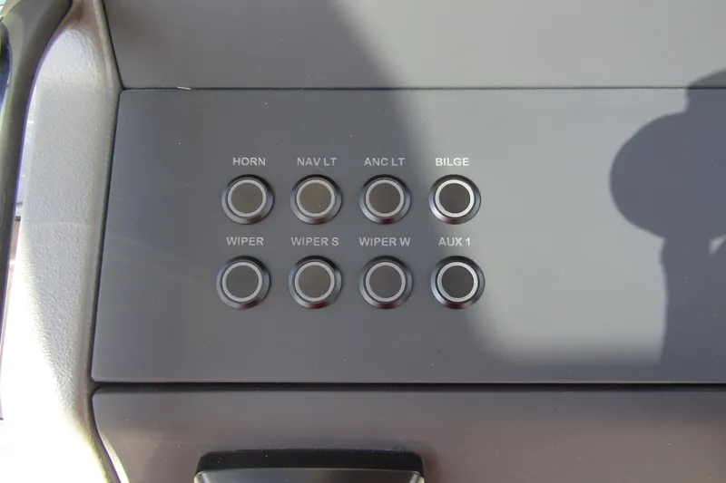 Slide: The Image of Control panel of Nimbus Tender 9 boat, year 2026. - 22