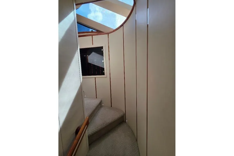 Slide: The Image of Interior staircase of 2008 Neptunus Flybridge MY yacht with skylight. - 101
