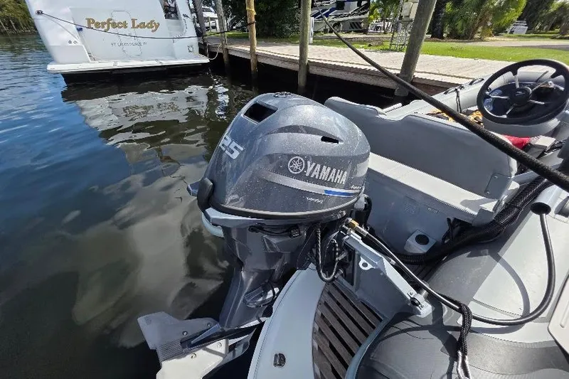 Slide: The Image of Yamaha outboard motor on a boat near a docked Neptunus Flybridge MY, 2008 model. - 11