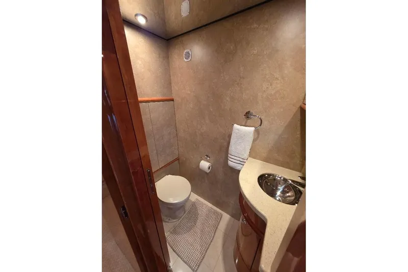 Slide: The Image of Luxurious bathroom in 2008 Neptunus Flybridge MY yacht with modern fixtures. - 129