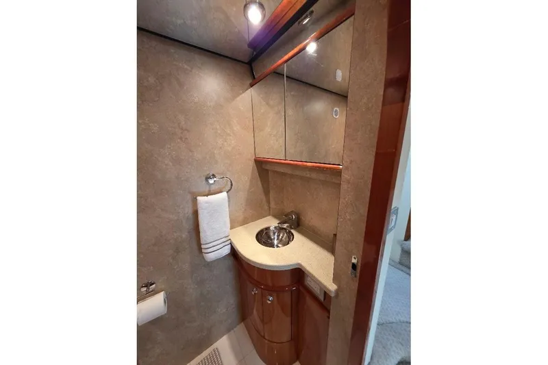 Slide: The Image of Luxurious bathroom in 2008 Neptunus Flybridge MY yacht with elegant fixtures. - 130