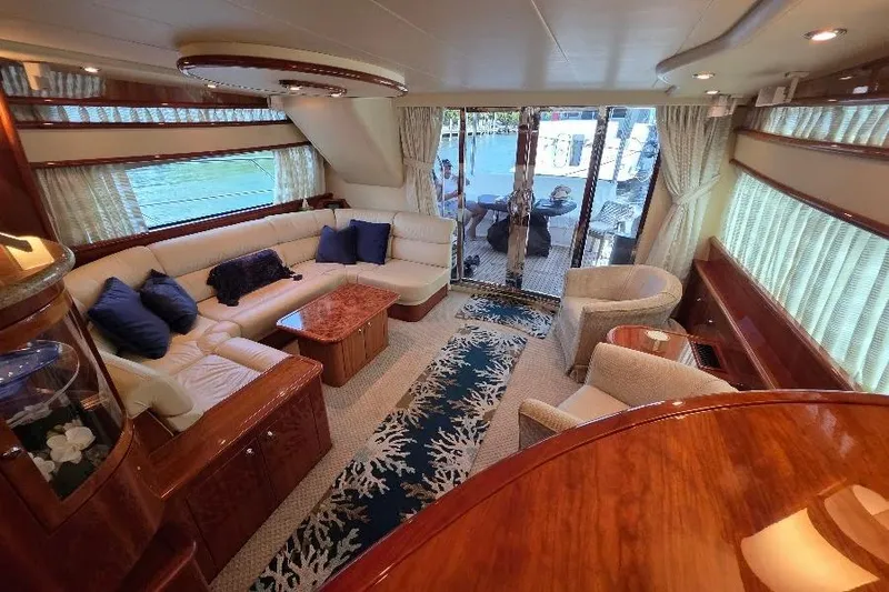 Slide: The Image of Luxurious interior of 2008 Neptunus Flybridge MY yacht with elegant seating and decor. - 79