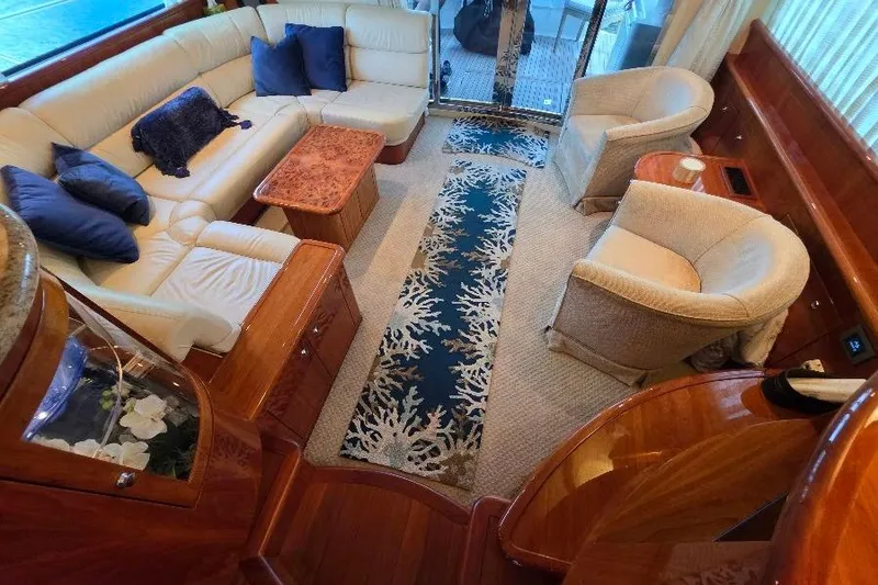 Slide: The Image of Luxurious interior of 2008 Neptunus Flybridge MY yacht with elegant seating and decor. - 86