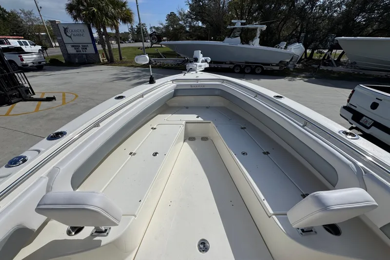 Slide: The Image of 2026 Blackwood 270 LXF boat interior with spacious seating and sleek design. - 17