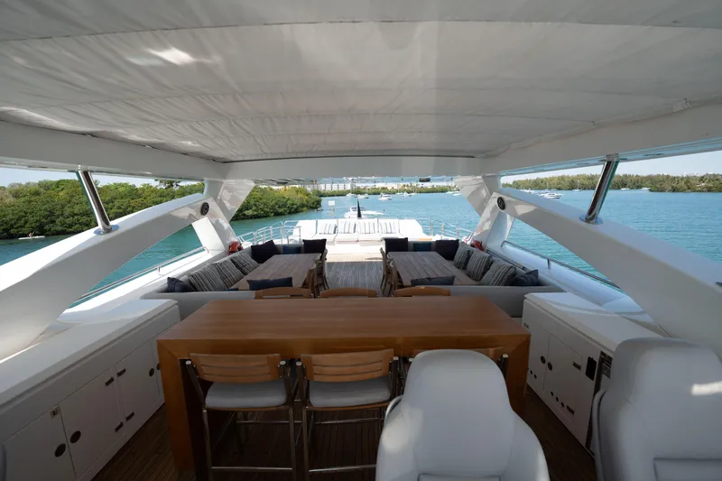 Slide: The Image of Luxurious Sunseeker 34 Metre Yacht 2010 with spacious deck and scenic ocean view. - 20
