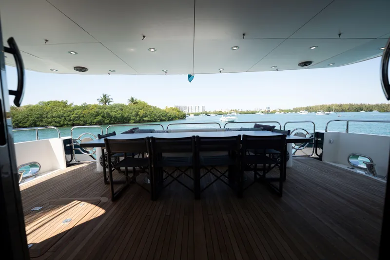 Slide: The Image of Luxury Sunseeker 34 Metre Yacht deck with ocean view, 2010 model. - 46