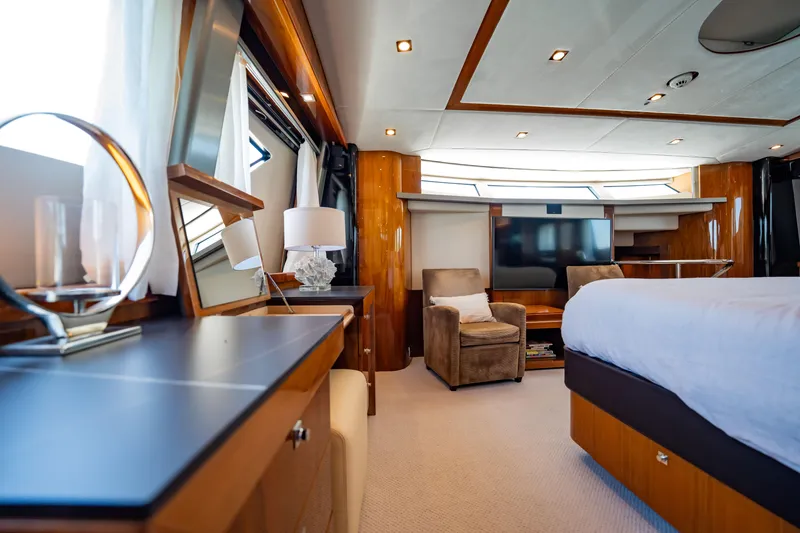 Slide: The Image of Luxurious interior of 2010 Sunseeker 34 Metre Yacht with elegant furnishings and modern design. - 51