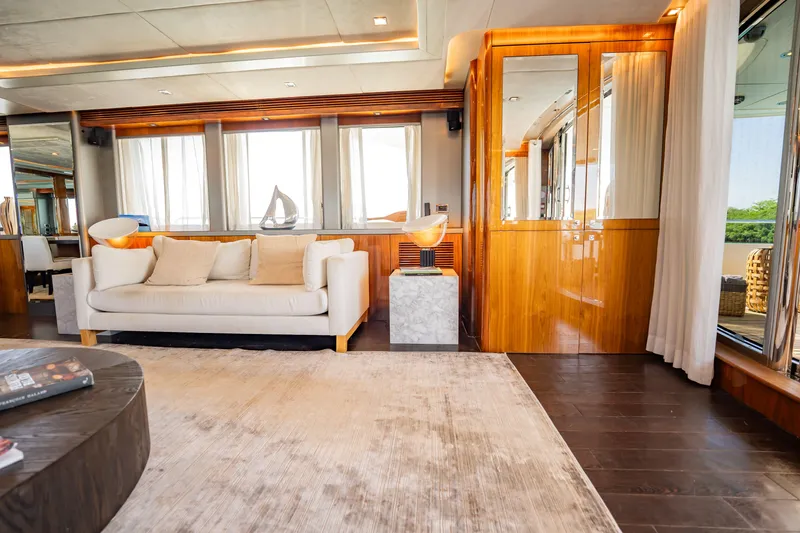 Slide: The Image of Luxurious interior of 2010 Sunseeker 34 Metre Yacht with elegant furnishings and modern decor. - 56