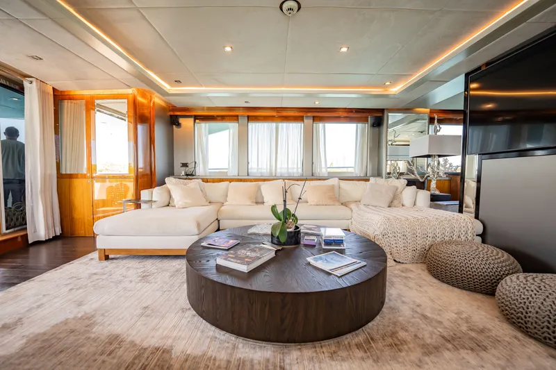 Slide: The Image of Luxurious interior of 2010 Sunseeker 34 Metre Yacht with elegant seating and decor. - 57