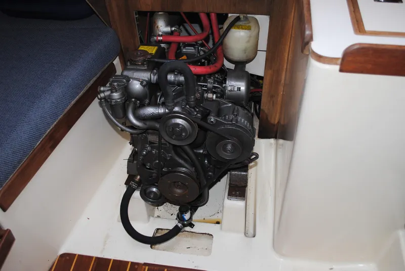 Slide: The Image of Interior view of a 1988 Tartan 28 with control panel. - 34