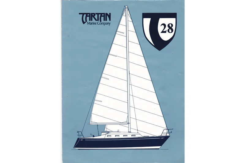 Slide: The Image of Illustration of 1988 Tartan 28 sailboat by Tartan Marine Company. - 44