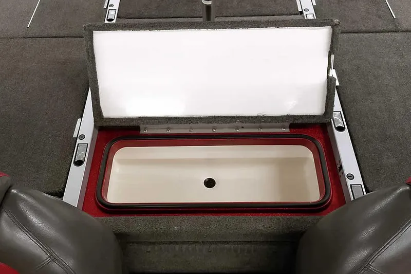 Slide: The Image of Open storage compartment in 2005 Ranger Z20 Comanche boat interior. - 32
