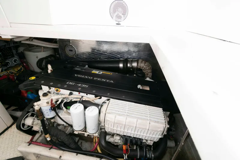 Slide: The Image of Engine room of 2008 Cruisers Yachts 460 Express with Volvo Penta D6-435 engine. - 22
